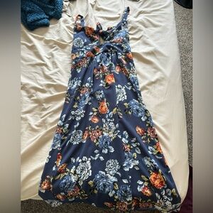 Blue floral dress